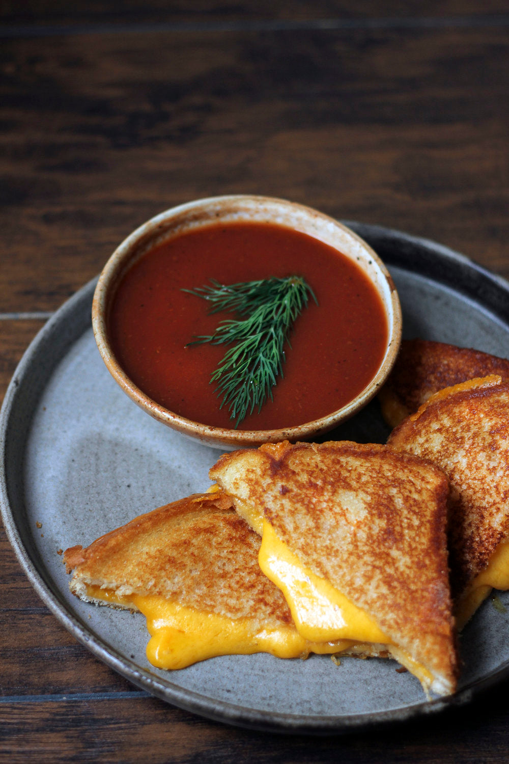 Grilled Cheese + Bloody Mary Tomato Soup